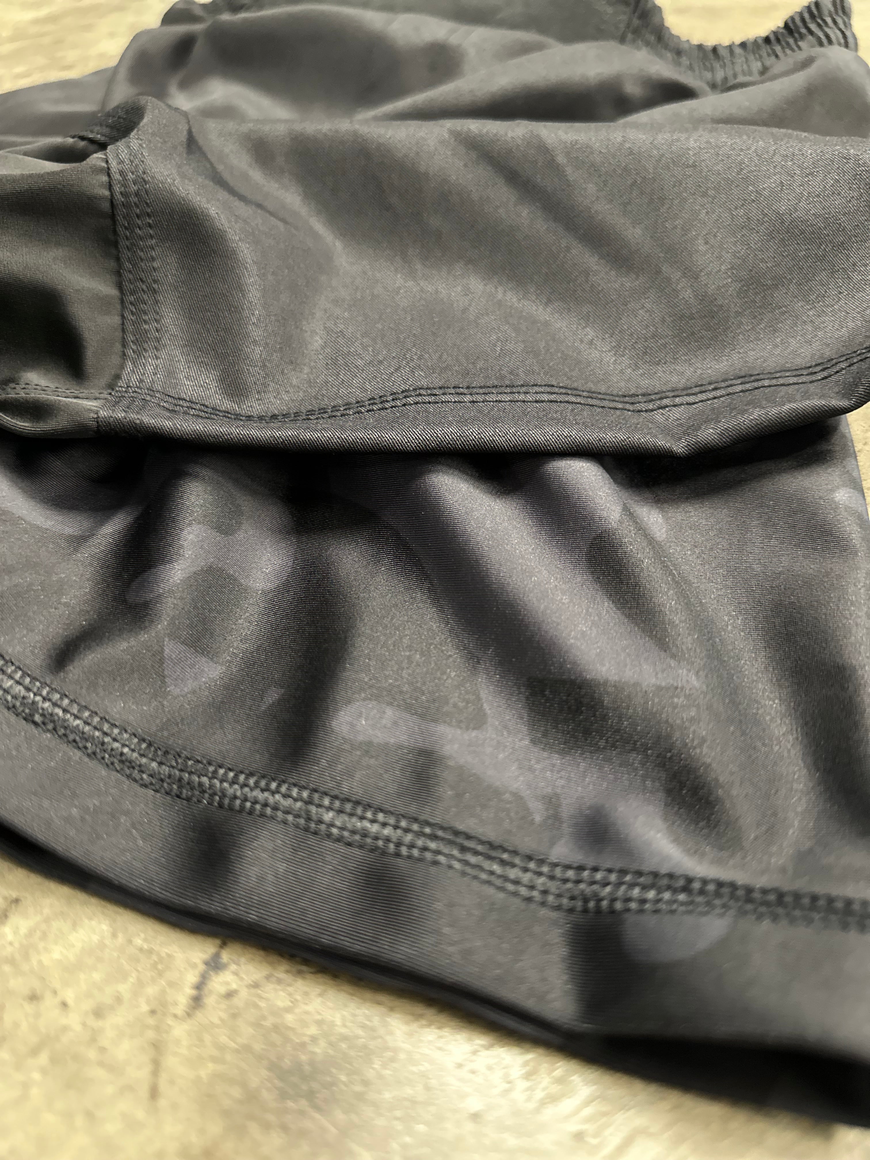 Tonal camo texture and reinforced stitching detail on SBR No-Gi Grappling Shorts